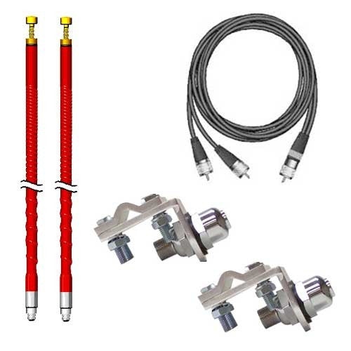 Firestik Professional Dual CB Antenna Kit