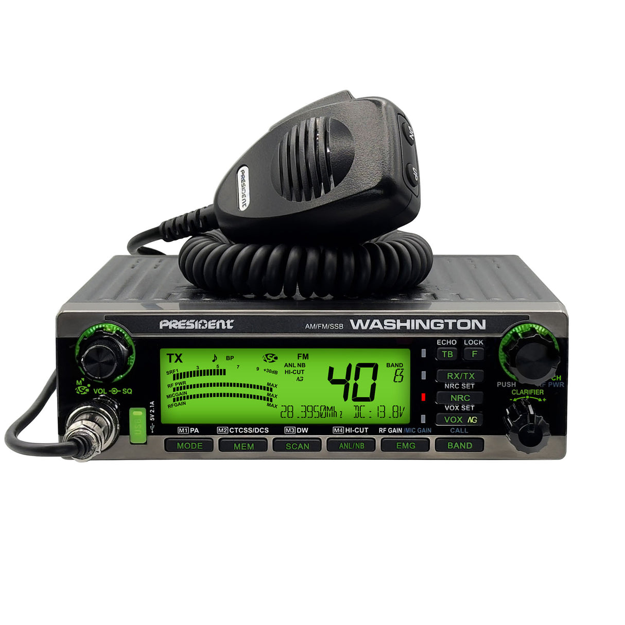 President Washington CB Radio Green | Right Channel Radios