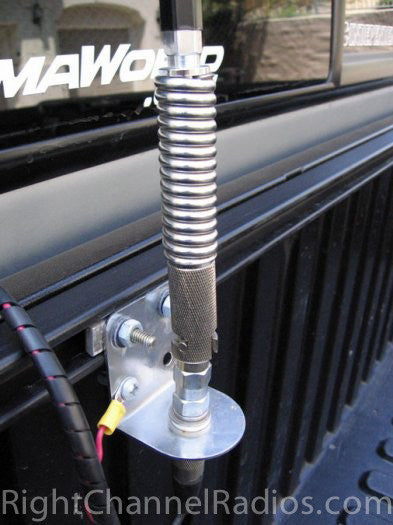 Firestik SS64A 3-Way Mount installed on Pickup Bed Rail