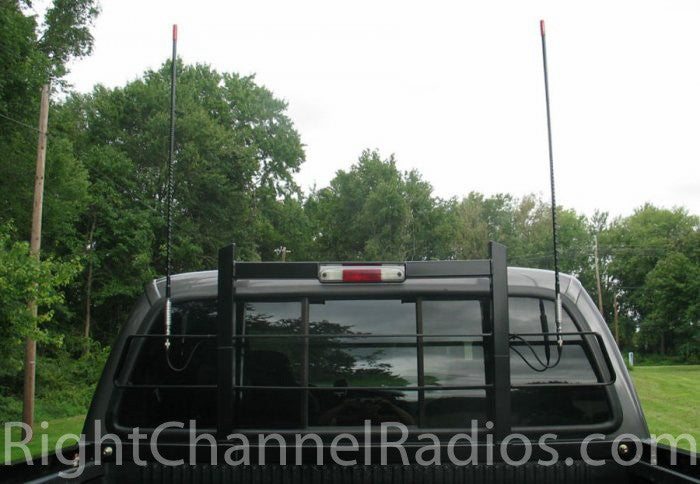 Firestik 3-Way Antenna Mount installed on Headache Rack