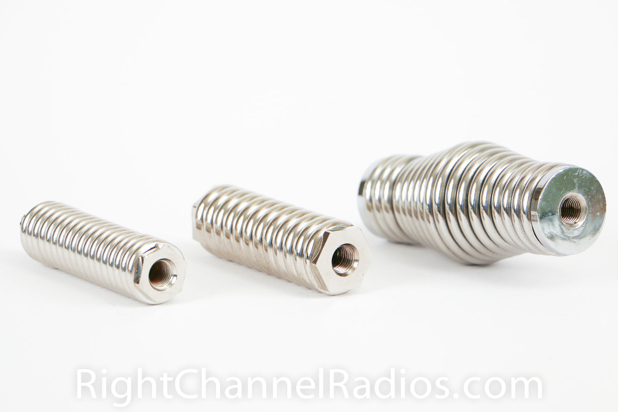 Medium, Heavy, & Super-Heavy-Duty CB Antenna Springs (Left to Right)