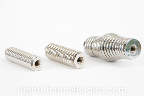 Medium, Heavy, & Super-Heavy-Duty CB Antenna Springs (Left to Right)