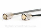 RG8X Coax Cable (Left) compared to RG58 Coax (Right)