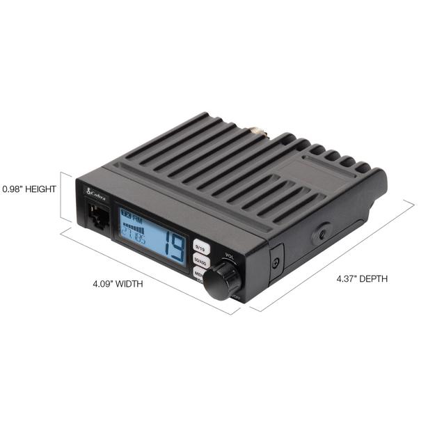 Cobra 19 MINI CB Radio Dimensions | Right Channel Radios