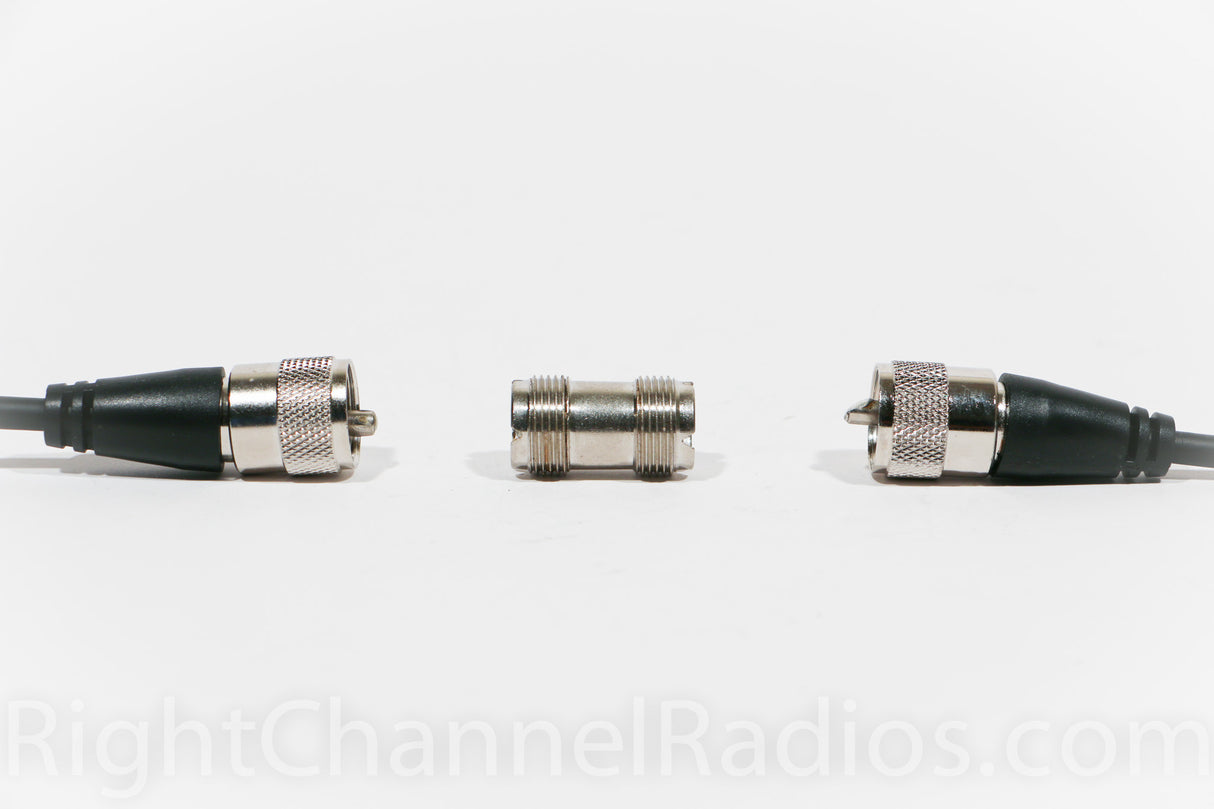 Double Female UHF Connector with Coax Cables