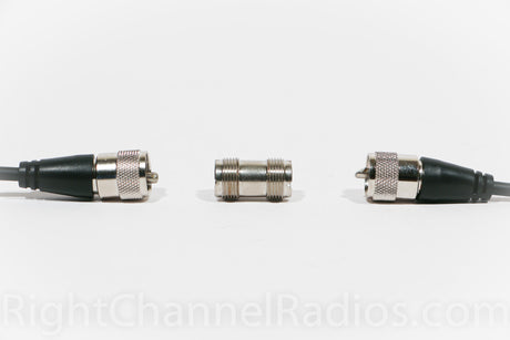 Double Female UHF Connector with Coax Cables