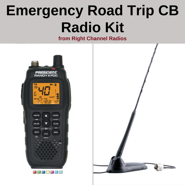 Outlet Road Trip Cb Radio - Emergency Radio, Travel Essentials, 2-Way Handheld Black