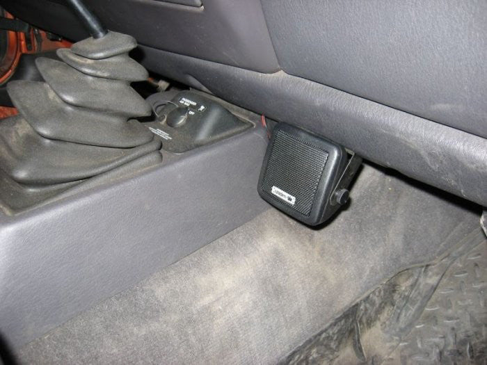 Compact External CB Radio Speaker installed under Dash