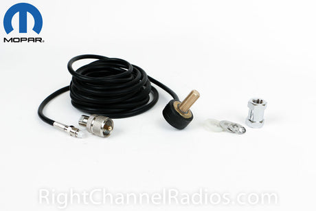 JK Jeep CB Antenna Kit Coax & Antenna Stud