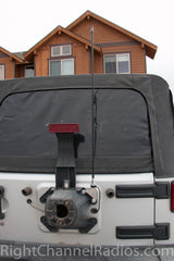 JK Jeep CB Antenna Kit Installed on Tire Carrier