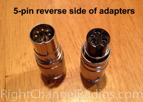 5-Pin to 4-Pin CB Microphone Adapters. 5-Pin Side