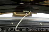 Trunk Lip Cb Mount installed on the bottom of a car trunk