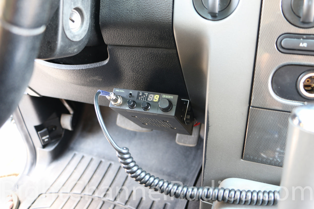 Uniden 520 CB Radio Installed Below Steering Wheel