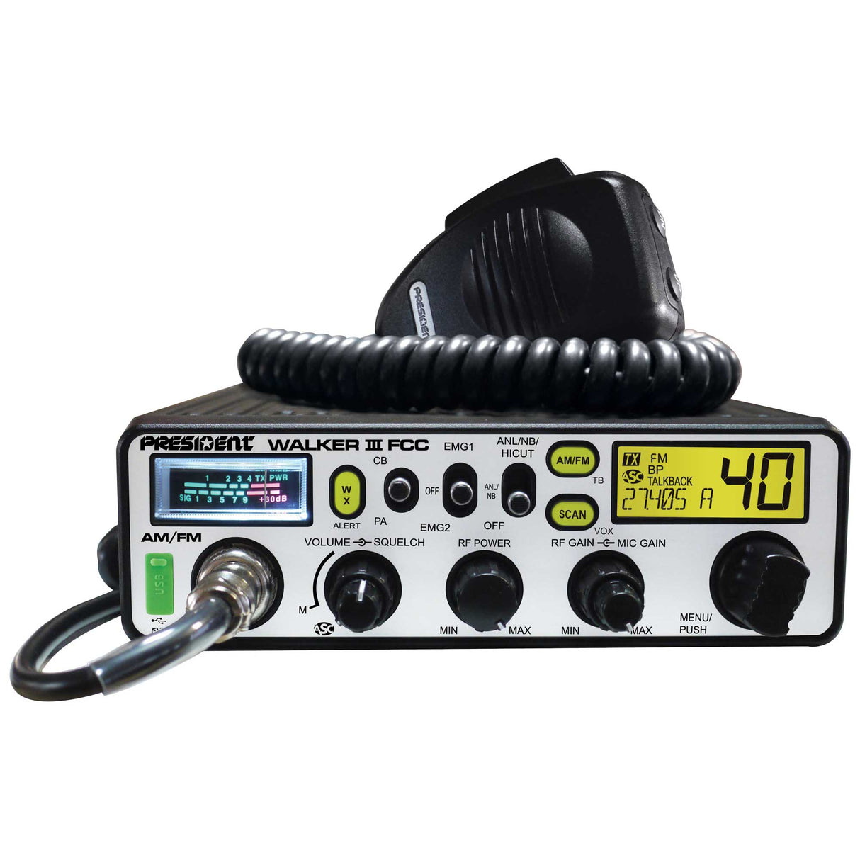 President Walker II AM/FM CB Radio