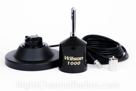 Wilson 1000 CB weather cap installed and FME connector on coax cable