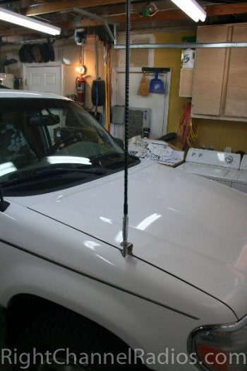 Universal Hood Mount Installed - Side View